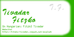tivadar fitzko business card